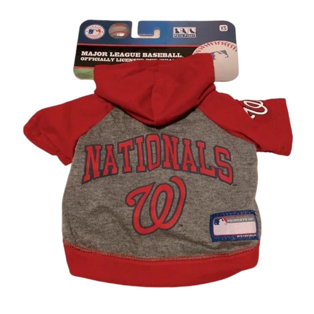 New Washington Nationals Pets First Sports Team Dog Hoodie T-Shirt | Size XS